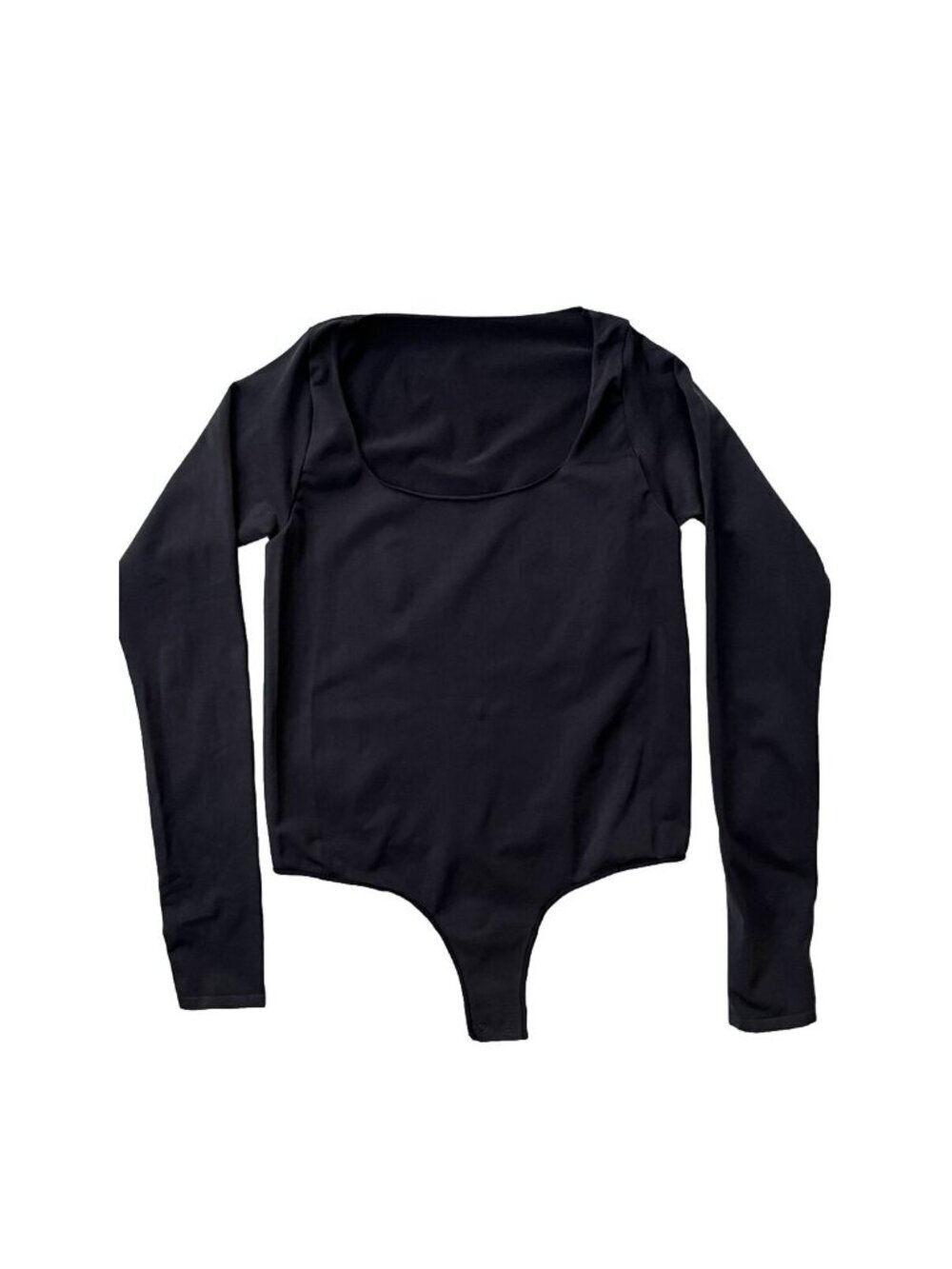SKIMS Long Sleeve Thong Bodysuit Stretch Fitted Size L/XL ONYX NWOT - Picture 8 of 10